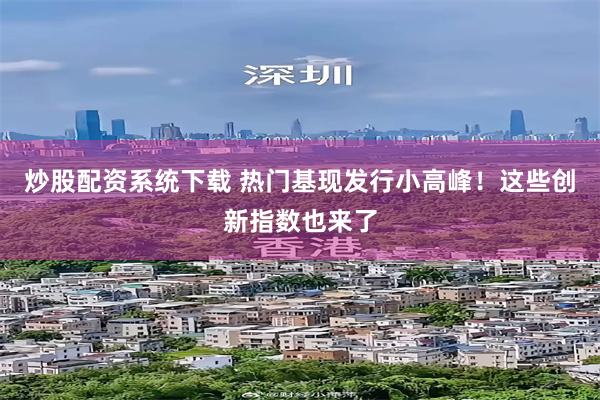 炒股配资系统下载 热门基现发行小高峰！这些创新指数也来了